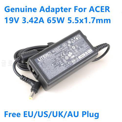 Genuine 19V 3.42A 65W LITEON PA-1700-02 PA-1650-86 PA-1650-22 AC Adapter For ACER ASPIRE 5310 5330 TM4750 TM5742 Laptop Charger