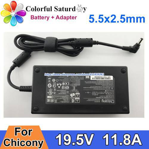 Original CHICONY 19.5V 11.8A 5.5x2.5mm A12-230P1A A17-230P1A A230A012L 230W AC Adapter For MSI Laptop GS65 STEALTH 8SG GS75 P65