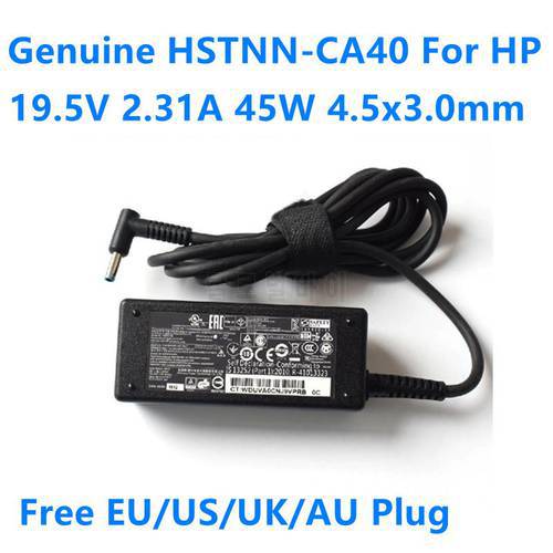 Genuine 19.5V 2.31A 45W 4.5x3.0mm HSTNN-CA40 HSTNN-DA40 741727-001 AC Adapter For HP 13-M100 X360 Laptop Power Supply Charger