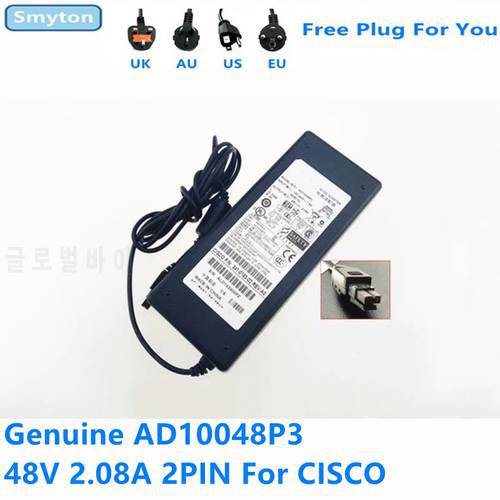 Genuine AC Adapter Charger For CISCO Firewall AD10048P3 48V 2.08A 2PIN Power Supply ASA 5505 ASA5505 341-0183-02 ASTEC Adapter