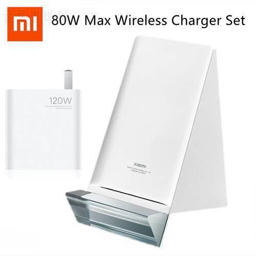 Xiaomi 80W Max Wireless Charger Stand Smart Vertical Charging With 120W Charger Fast Charge For Xiaomi 11/12 For iPhone/Samsung