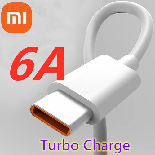 Xiaomi Cable Original 6A Turbo Charger Cable Fast Quick Charge Cable For Xiaomi Redmi Note 11 10 9 Pro Poco X3 X4 F3 MI 12 11 10