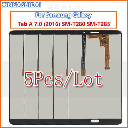 5pcs/lot 7.0&39&39 LCD For Samsung Galaxy Tab A 7.0 (2016) SM-T280 SM-T285 LCD Display Touch Screen Assembly T280 WIFI /T285 3G