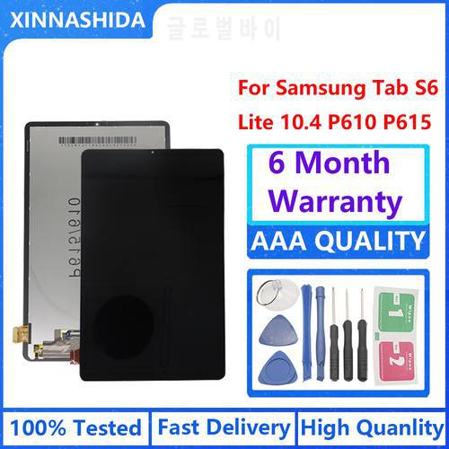 For Samsung Galaxy Tab S6 Lite P610 P615 SM-P610 SM-P615 LCD Display Touch Screen Glass Panel Digitize Assembl Tablet LCD