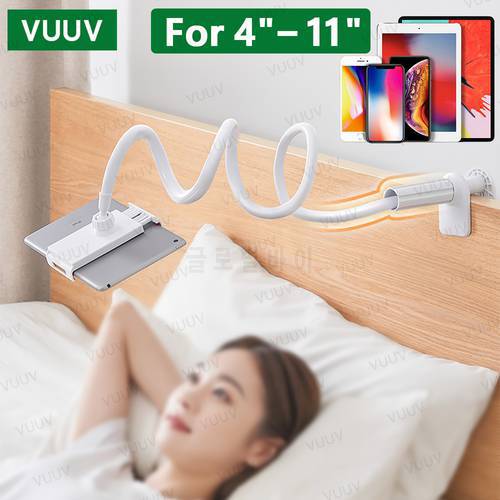 Universal Phone Tablet Holder For Bed Desk Flexible Long Arm Clamp Tablet Stand For iPad Samsung Xiaomi Huawei Tablet Bed Mount