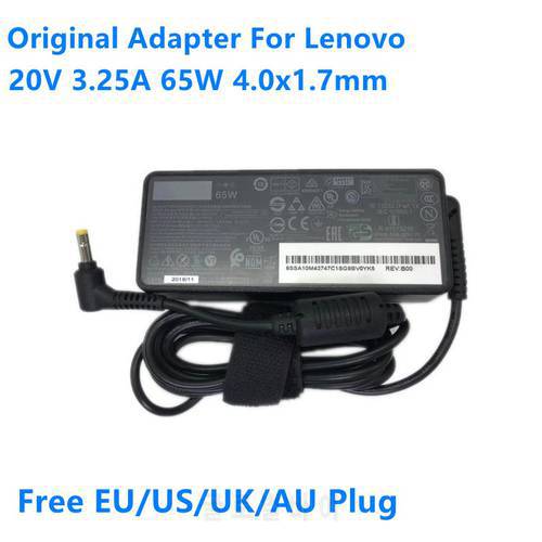 Genuine 20V 3.25A 65W 4.0x1.7mm ADLX65NCC3A ADLX65NDC3A AC Adapter For Lenovo Thinkpad ADLX65NLC3A Laptop Power Supply Charger