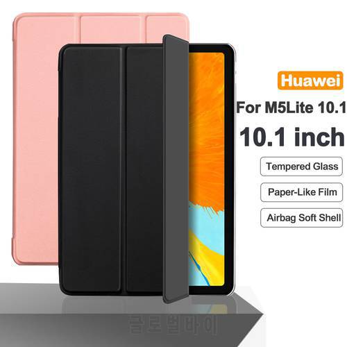 Flip Tablet Case For Huawei MediaPad M5 Lite 10 10.1&39&39 Funda PU Leather Smart Cover For m5lite 10.1 BAH2-W19 BAH2-L09 Folio Capa