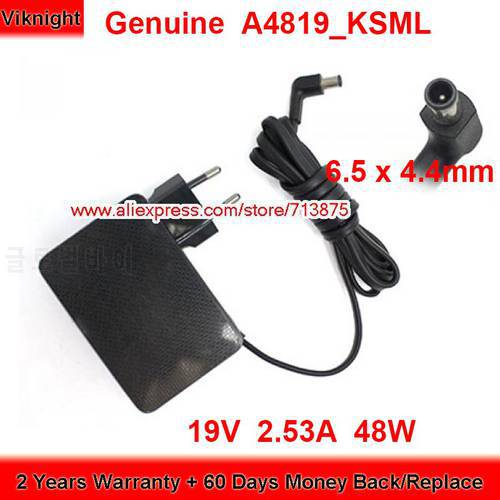 Genuine A4819_KSML Charger 19V 2.53A 48W AC Adapter for Samsung V32F390SEXXXU ODYSSEY G5 HW-M360 HW-J355 HW-K360 UH750 HW-K430