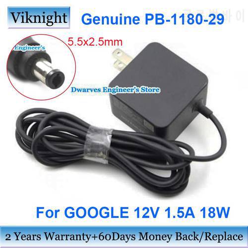 US Plug PB-1180-29 AC Adapter For Google Fiber 12V 1.5A 18W 07079618 Tablet Charger Power Supply 5.5x2.5mm