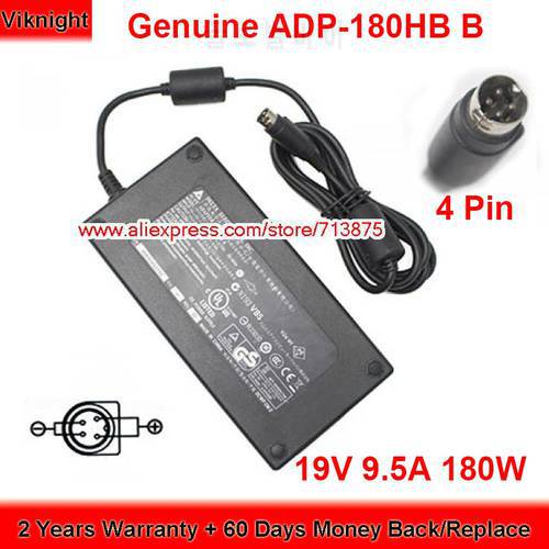 Genuine Delta 180W Charger 19V 9.5A ADP-180HB B AC/DC Adapter for Msi WIND TOP AE2280 MS-AE31 Round with 4 Pin Tip Power Supply
