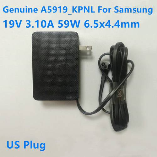 US Plug Genuine 19V 3.1A 59W A5919_KPNL BN44-00887A Power Supply AC Adapter For Samsung S34J550WQU C32F391FWN Monitor Charger