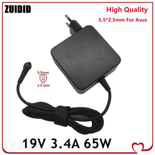 EU 19V 3.42A 65W 5.5X2.5mm AC Charger Laptop Adapter ADP-65DW For ASUS x450 X550C X550V W519L X751 Y481C X551C V85 Power Supply