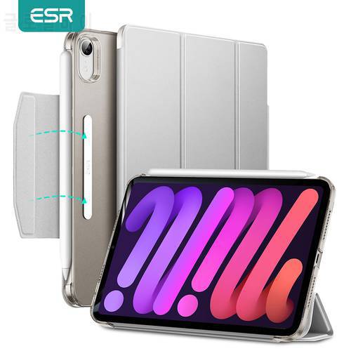ESR Case for iPad mini 6 2021 Cover for iPad mini 6 Smart Trifold Case with Pencil Holder Magnetic Stand for iPad mini6 Case