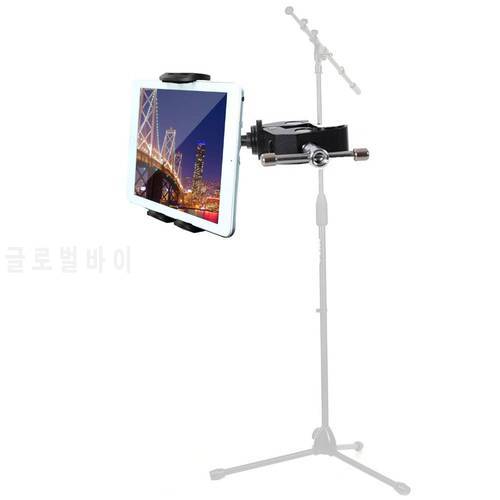 Universal Tablet Desktop Holder For Microphone Stand Mobile Phone Mount For Apple Ipad For Iphone 4.5 to 12.9 inch Car Mount