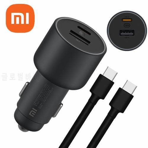 Original 100W Xiaomi Car Fast Charger Turbo Charge Dual Usb Adapter For Mi 11T Pro 12 ultra 12X 11 11T Redmi Note 11 12 Pro