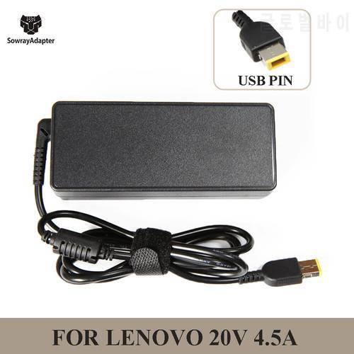 90W 20V 4.5A USB PIN AC Adapter Laptop Charger For G405s G500 G500s G505 G505s G510 G700 Thinkpad ADLX90NCC3A ADLX9 E540