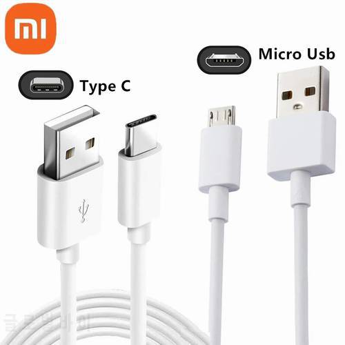 Original 2A Xiaomi Cable Micro Usb /Usb Type C Charger Cable Charge Redmi Note 8 9 10 9A 8A 7A MI 4X 10C Poco M3 Mobile Phone