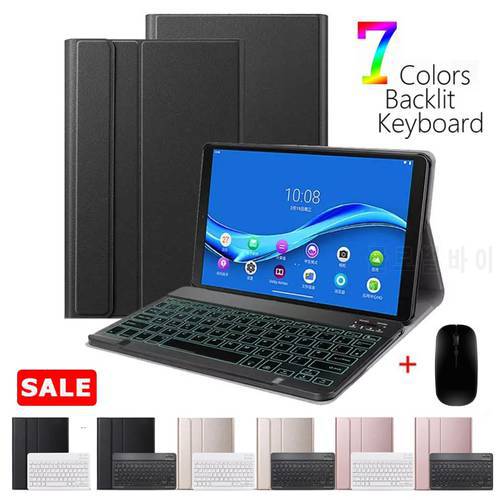 Slim Keyboard Case for Lenovo Tab M10 HD (2nd Gen) 10.1&39&39 Tablet Leather Cover For TB-X306X TB-X306F Backlit Keyboard with Mouse
