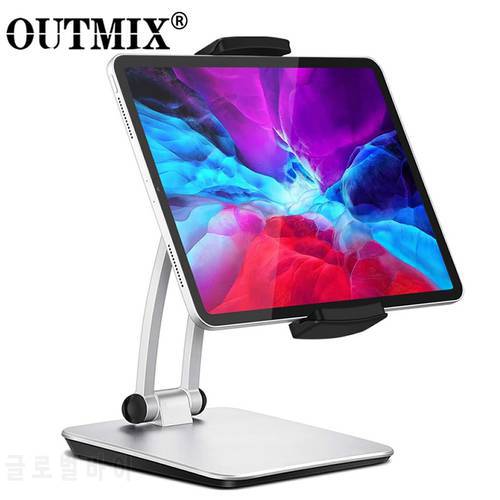 Tablet Stand Aluminum Desktop Adjustable Stand Foldable 360° Swivel Phone Holder for iPad Pro 12.9 11 Air iPhone Samsung Xiaomi