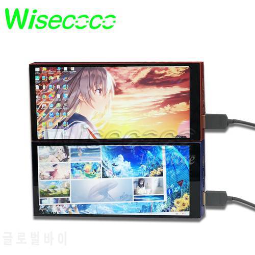 Wisecoco Portable Monitor 6 Inch 2k QHD For Raspberry Pi 3B 4B Display CNC Build-in Battery 2560x1440 Backlight Adjustable