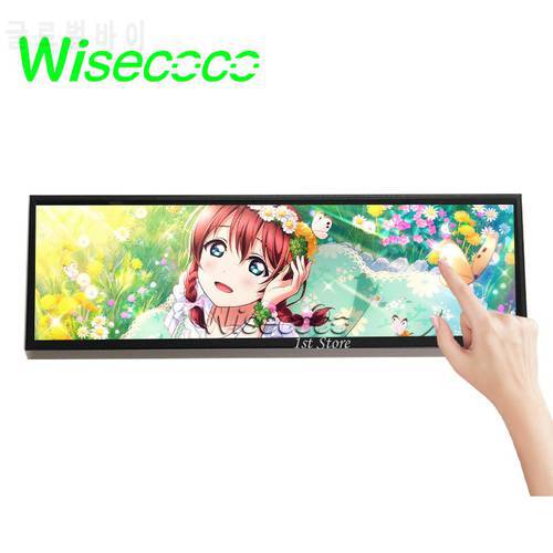 Wisecoco 14 Inch 4K 3840X1100 DIY IPS LCD Monitor Gaming Console Panel Dengan 60Hz Controller Board Raspberry pi Display