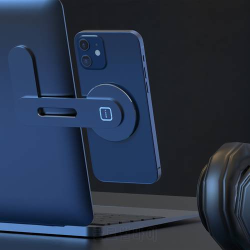 Magnetic Phone Holder For iPhone 12 Pro Magsafe Metal Laptop Phone Stand For iPhone 12 Holder Side Mount Tablet for iMac Bracket