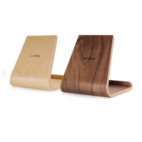 SAMDI Portable Birch Wooden Phone Tablet Stand Holder Dock Station Cradle for iPhone10 8 7 Plus iPad mini 4 Air Samsung S8 edge