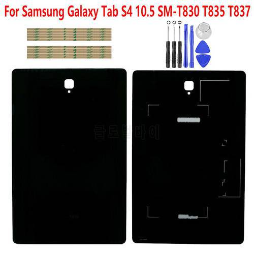 Back Glass Cover For Samsung Galaxy Tab S4 10.5 T830 T835 T837 Back Battery Cover Rear Door Housing Case Replace Adhesive + Tool