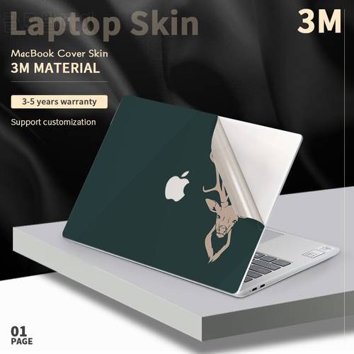 DIY 3M Laptop Skins Macbook Sticker Decorate Decals Macbook Skin Air 13 Cover for A2337 A2179 A2338 M1 Pro15 A2289 Pro16 A2141