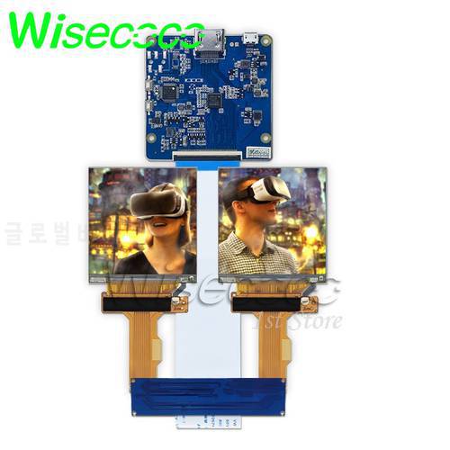 Wisecoco 2.9 Inch VR LCD Display 1440x1440 AR MR HMD Dual Screen LS029B3SX04 MIPI Controller Board 40 Pins
