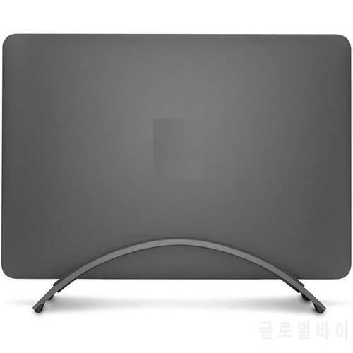 Aluminum Space-saving Laptop Vertical Stand Storage Desktop Erected Holder for MacBook Pro Air Retina Notebook 3 Size Silica Gel