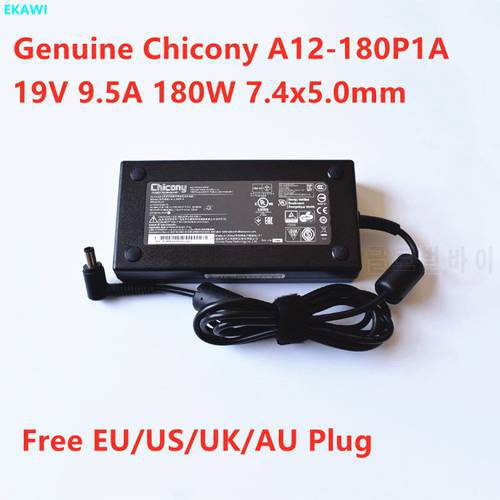 Genuine 19V 9.5A 180W Chicony A12-180P1A A180A010L Power Supply AC Adapetr For MSI GP73 LEOPARD 8RE 062UK GTX1060 Laptop Charger
