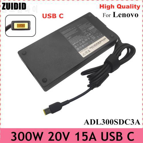 300W 20V 15A USB ADL300SDC3A Power Supply AC Adapter For Lenovo Legion 5 pro 16ACH6H R9000P 9000K Y9000K Y9000X Laptop Charger