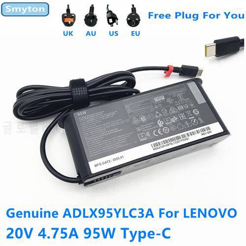 Genuine 20V 4.75A 95W ADLX95YLC3A ADLX95YCC3A Power Supply AC Adapter For LENOVO THINKPAD Y740S X1 TABLET 2016 Laptop Charger