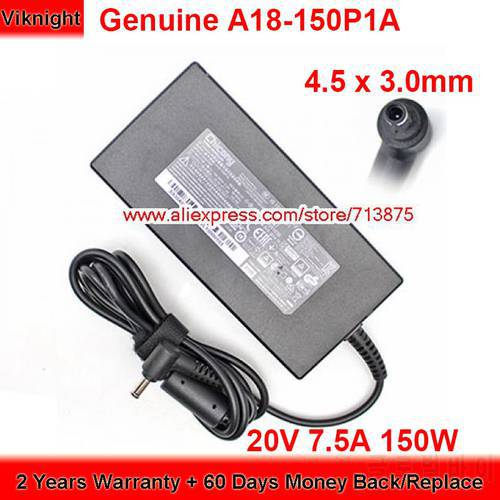 Genuine Chicony A18-150P1A 150W Charger 20V 7.5A AC Adapter for Msi GF76 A150A039P with 4.5 x 3.0mm Plug Power Supply