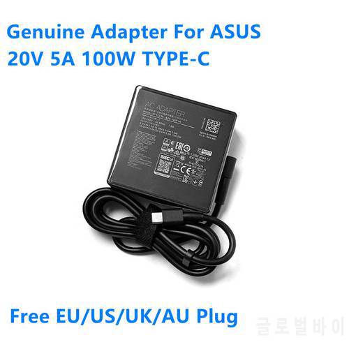 Genuine 20V 5A 100W Type-C A20-100P1A Power Supply AC Adapter For ASUS ROG USB Laptop Charger