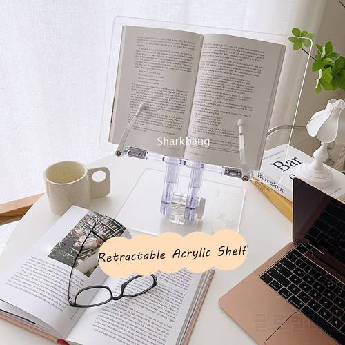 Sharkbang Transparent Acrylic Reading Book Shelf Adjustable IPad Mini 11 12.9 Flat Bracket 180 Degree Tablet PC Holder Gift Set