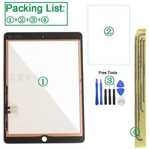 New For iPad 9.7 (2018 Version) 6 6th Gen A1893 A1954 Touch Screen Digitizer Glass With Home Button +Tools