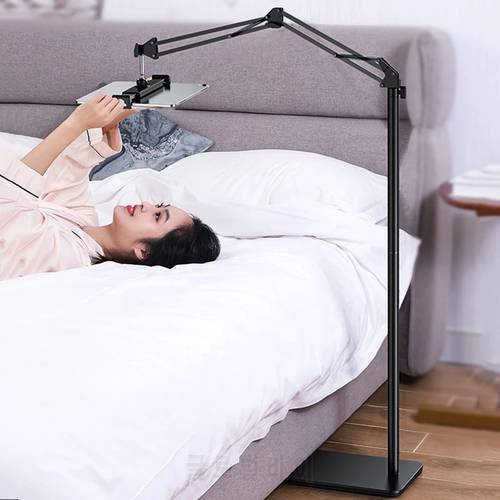 160cm Liftable Foldable Arm Floor Tablet Phone Stand Holder Support for 5-13 Inch iPhone IPad pro12.9 Lounger Bed Mount