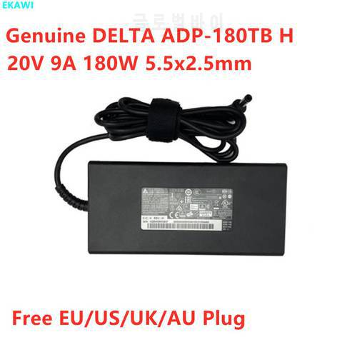 Genuine DELTA ADP-180TB H 20V 9A 180W AC Power Adapter For MSI GF75 GF65 THIN 10UE 3060 Chicony A17-180P4B Gaming Laptop Charger