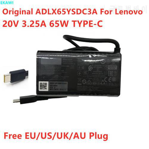 Original 20V 3.25A 65W TYPE-C ADLX65YSDC3A ADLX65YSCC3A Power Supply AC Adapter For Lenovo ThinkPad ADLX65YSLC3A Laptop Charger
