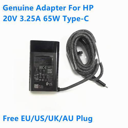 Genuine TPN-CA10 65W 20V 3.25A Type-C TPN-LA12 TPN-TA02 AC Adapter For HP SPECTRE X360 13AF-012DX ELITEBOOK G4 Laptop Charger