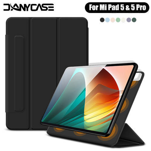 Case for 2021 Magnet TPU Xiaomi Pad 5 Pro Flip Cover Silicone Magnetic Pencil Charging Smart Xiaomi Tablet Funda