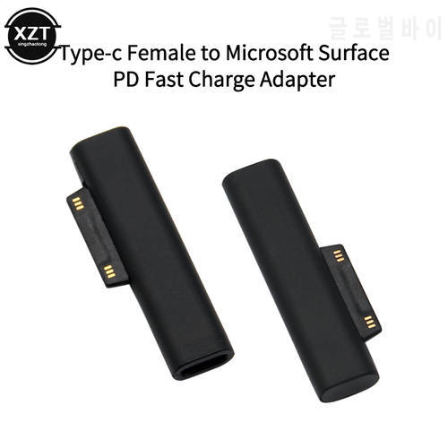 PD Fast Charging Plug Converter 15V/3A USB C Power Adapter for Microsoft Surface Pro 3 4 5 6 Surface Book Type C Connector