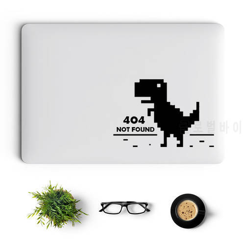404 Dinosaur 8 Bit Laptop Sticker for Macbook M1 Pro 14 16 Retina Air 13 15 Inch Mac Skin Vinyl HP Xiaomi Chuwi Notebook Decal