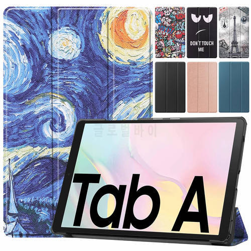 Pattern Flip Fundas Tablet Case for Samsung Galaxy Tab A7 tabA7 2020 T500 T505 Case PU Leather Stand PC Cover Auto Sleep Shell