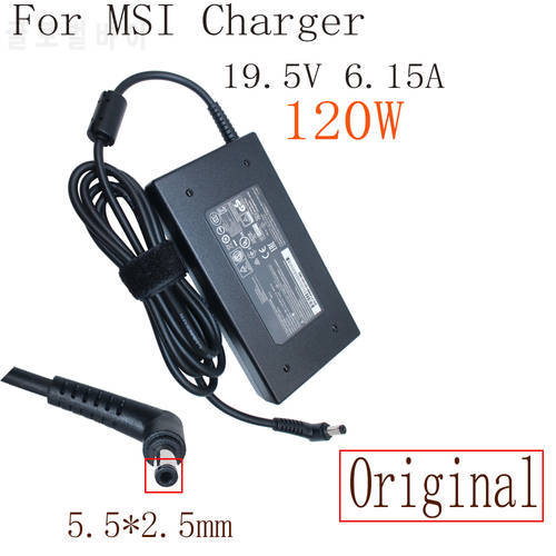 120W 19.5V 6.15A AC Tablet Adapter Charger Power supply For MSI GE70 GE60 GE72 GS70 GP60 GX60 A12-120P1A A120A010L Charger