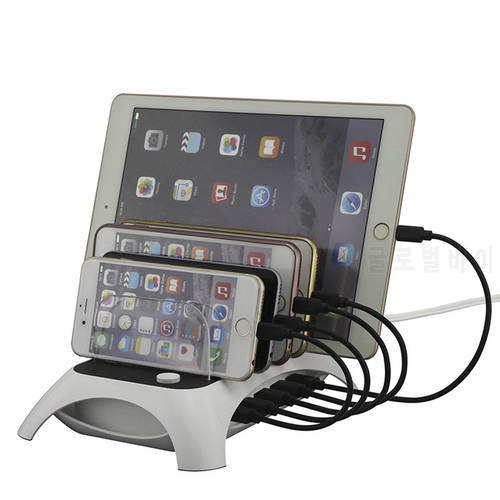 5 Port USB Charger Multiple USB Charger Dock Station Desktop Phone Power Adapter for Smartphone Tablet EU AU UK Plug