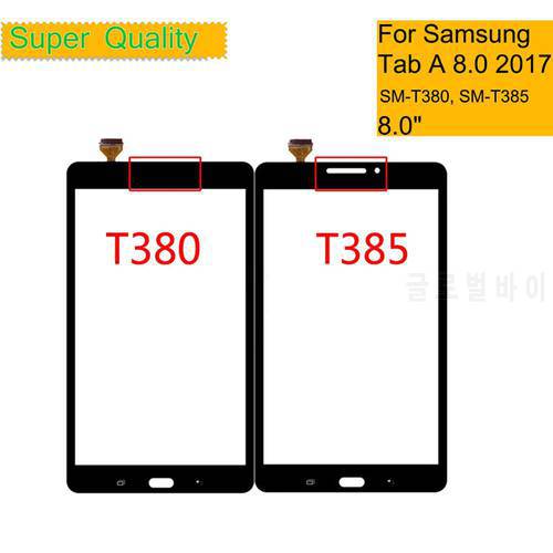 10Pcs/Lot For Samsung Galaxy Tab A 8.0 2017 SM-T380 T380 T385 Touch Screen Digitizer Panel Sensor Tablet Front Outer LCD Glass