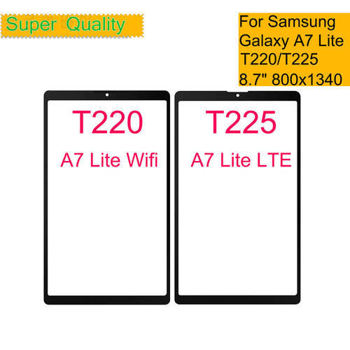 10Pcs/Lot For Samsung Galaxy Tab A7 Lite SM-T220 SM-T225 T220 T225 Touch Screen Panel Tablet Front Outer LCD Glass Lens With OCA